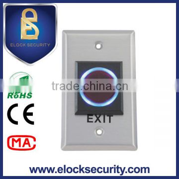 Stainless steel no touch exit button