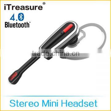 iTreasure Super mini walkie talkie wireless bluetooth headset,stereo bluetooth earphone