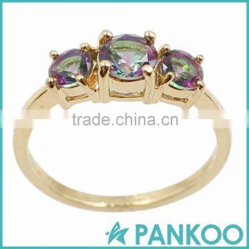 Wholesale Fashion Classic Series of Three Large Opal Sterling Silver Unisex Ring