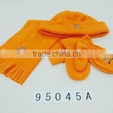 polar fleece hat scarf and glove