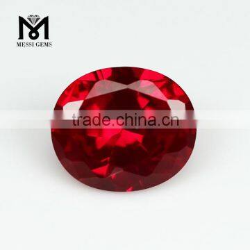 Factory wholesale loose 5# corundum machine cut oval ruby gemstone