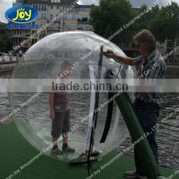 Hot inflatable floating bubble polymer water walking ball with rectangular pool