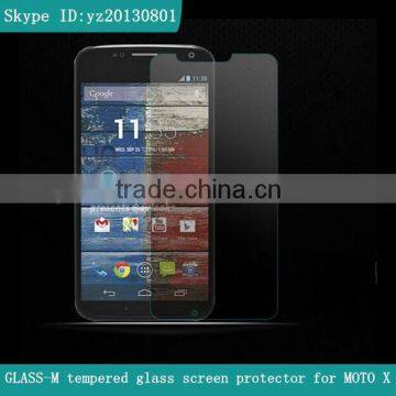 Cellphone glass film MOTO X screen protector,factory OEM/ODM with retail packaging,Japan AGC glass