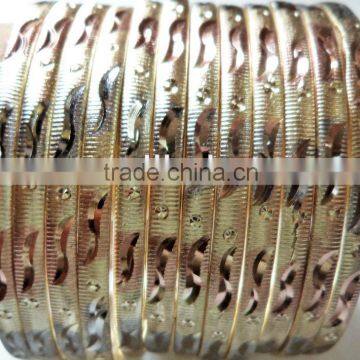 machine cut gold bangles