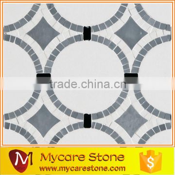 grey and white marble mosaic wall tile