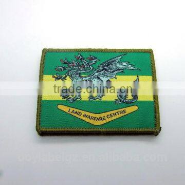 woven badge with iron on glue/no-woven back