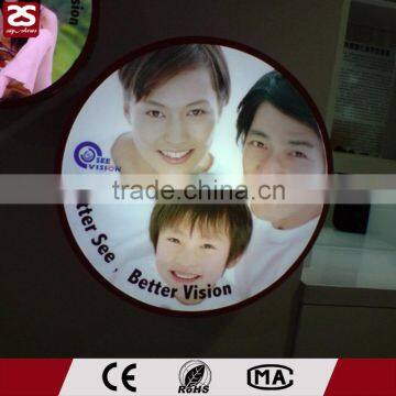 Wall Mounting Acrylic Round LED light box