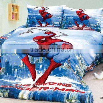 3D Pink Carton design spiderman Printed Bedding Set velvet bed set Quilt Shell Pillowcase Bed Sheet