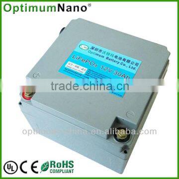 hot sell rechargeable 12v 30ah lifepo4 battery for caravan