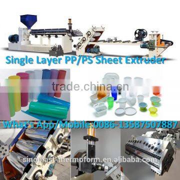 SPJM 110/33-680 Single Layer PP PS Sheet Extruder Machine, Extruder Line