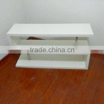 2016ELEGANTMDFBOOKSHELFHIGHGLOSSYPAINTBLACKWHITE RED TV STANDMETALSHELFSTORAGESHELFWOOD photo-5