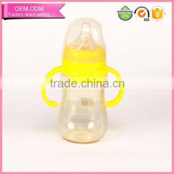 Safe infant product 240ml baby feeding bottle PPSU with realistic nipple