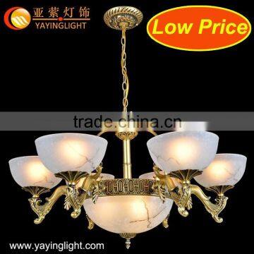 Low price home gypsum decor lighting,ass chandelier light,european suspension pendant lamp