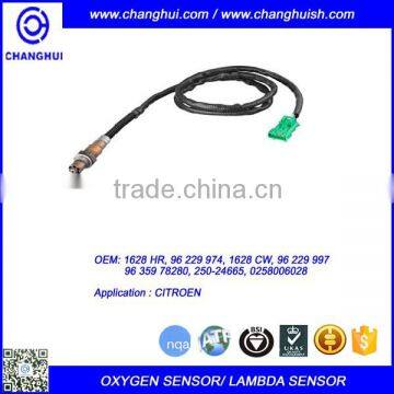 High Quality Auto Oxygen Sensor/ Lambda Sensor 1628 HR/ 96 229 974/1628 CW/96229 997/ 9635978280/ 250-24665/0258006028 CITROEN