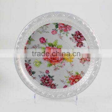 plastic silver tray