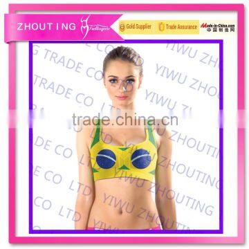 The national flag for word design sexy woman's sport bra