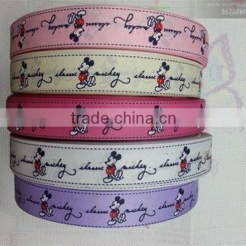 1.5'Mickey Mouse printed grosgrain ribbon