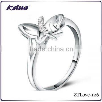 Europe and America style butterfly design 925 sterling silver ring