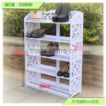 wood plastic composite Carving new fashion Shoe Rack