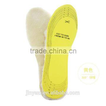 High Quanlity sheep wool latex foam 100% soft warm keeping insoles for shoes