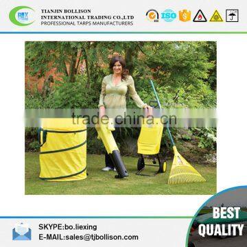 Recycled 90L-385L 600D Canvas Garden Pop Up Sack(Waste Bag/Leaf Collector) With Handles,Garden Waste Sack