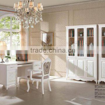 Fancy Wooden Computer Desk and File Cabinet