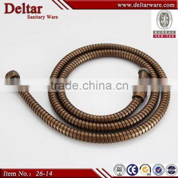 antique shower faucet hose, coffee color hot water flexible hose, flexible hose for kitchen faucet