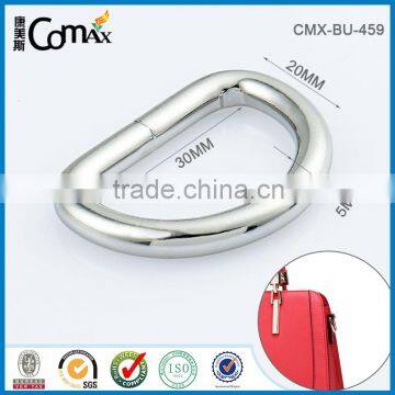 New design silver metal welded d ring for handbag hardware