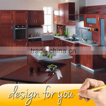 2015 Fashion Beech Wood Kitchen Cabinet