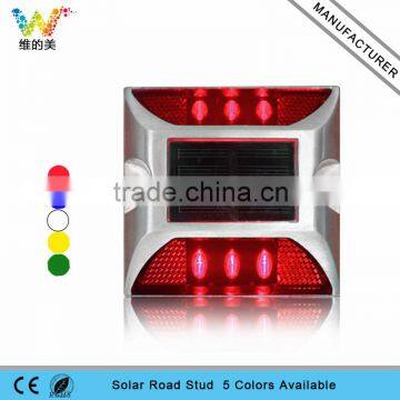 Waterproof square traffic safety flashing light solar aluminum road reflector