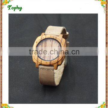 OEM real wood wooden wrist watches wholesale quartz movement waterproof cheap wooden