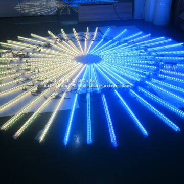 DMX 3d meteor snowfall LED tube Light