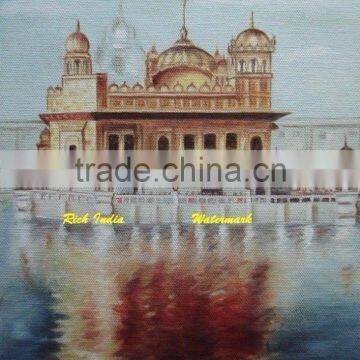 Harmandir Sahib Golden Temple Sikh Painting Religion Canvas Oil Art Gallery