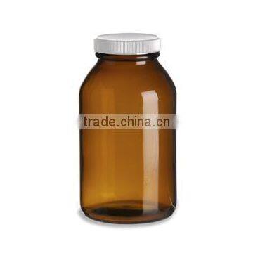 Glass Amber Bottle 500ml With White Cap