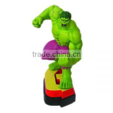 2015 hot sale resin figure hulk on letter base
