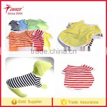 2017 Wholesale pet puppy cute clothes summer cotton T-shirt