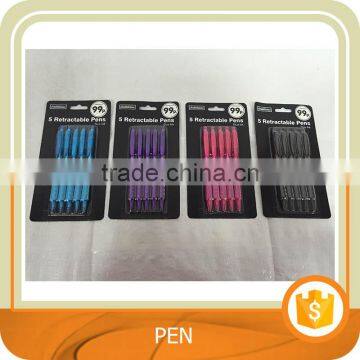 Retractable ballpoint Pens, 5pcs/pack. Trade assurance