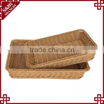 Vegetable Fruit Display Basket Rattan Handmade Supermarket Equipment photo-3