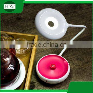 Plastic Portable Round Foldable Folding Eye Protection Usb Rechargeable Dimmable Led Study Reading Desk Table Night Light Lamp photo-4