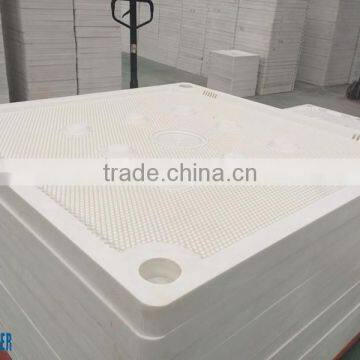PP filter plate used with filter press used for wastewater treatment in solid liquid separation process
