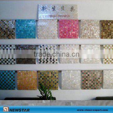 Hot shell mosaic pattern for decorative