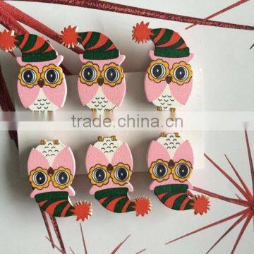 Wooden Decoration Wooden Pegs,decoration Clips Owls Pegs Gifts photo-4
