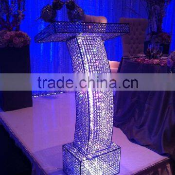 Wedding Crystal Podium Pillar, Decorative Podium on Square Pillar, Stage Podium photo-2