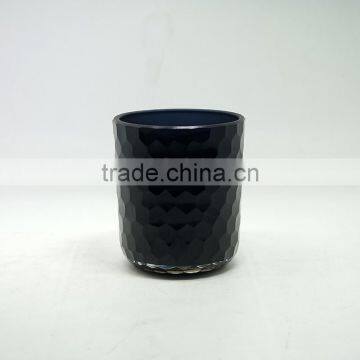 Custom Fish Scale Colored Glass Candle Jar,16oz Cut Glass Candle Holder Votive photo-4