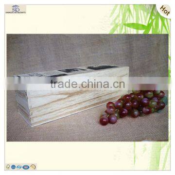 Antique Old Newspaper Printed Wooden Wine Gift Box photo-6