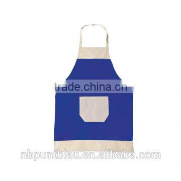 cotton kitchen apron with front pocket