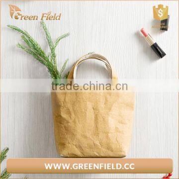 Professional Manufacture OEM Design Washable Kraft Paper Bag Handbag Style Paper Bag photo-4