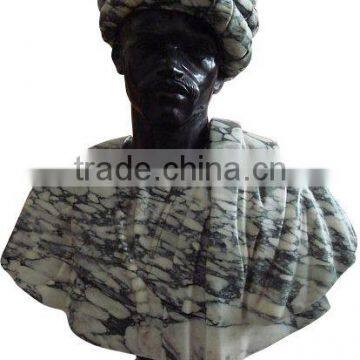 Custom African Style Hand Carved Sculpture Marble Bust for Sale photo-3
