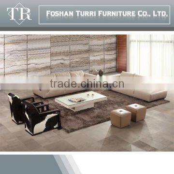 Luxury Home Furniture Chesterfield 3 2 1 Leather Sofa photo-2