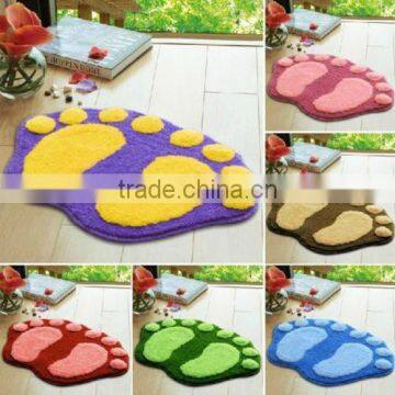 59*39CM Bathroom Door Carpet Shaggy Soft Area Rug Bedroom Oval Floor Mat photo-2